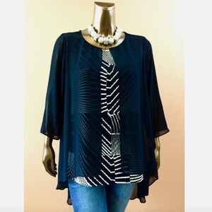 CLOSING SALE - CHICO'S $99 NWT 3/4-SLV THANK JACKET SIZE 2 (L)